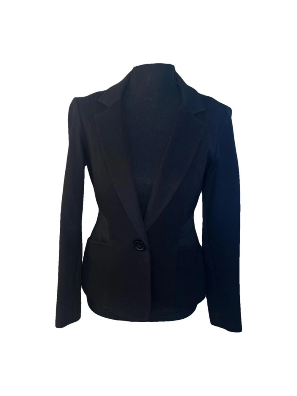 Classic Black Women's Single-Button Blazer and Matching Skirt Formal, Fitted